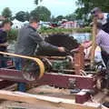 Adjustments are made to the saw, The Formerly-Known-As-The-Eye-Show, Palgrave, Suffolk - 17th June 2018