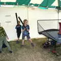 The boys get a bit excited in the ping-pong tent, The Formerly-Known-As-The-Eye-Show, Palgrave, Suffolk - 17th June 2018