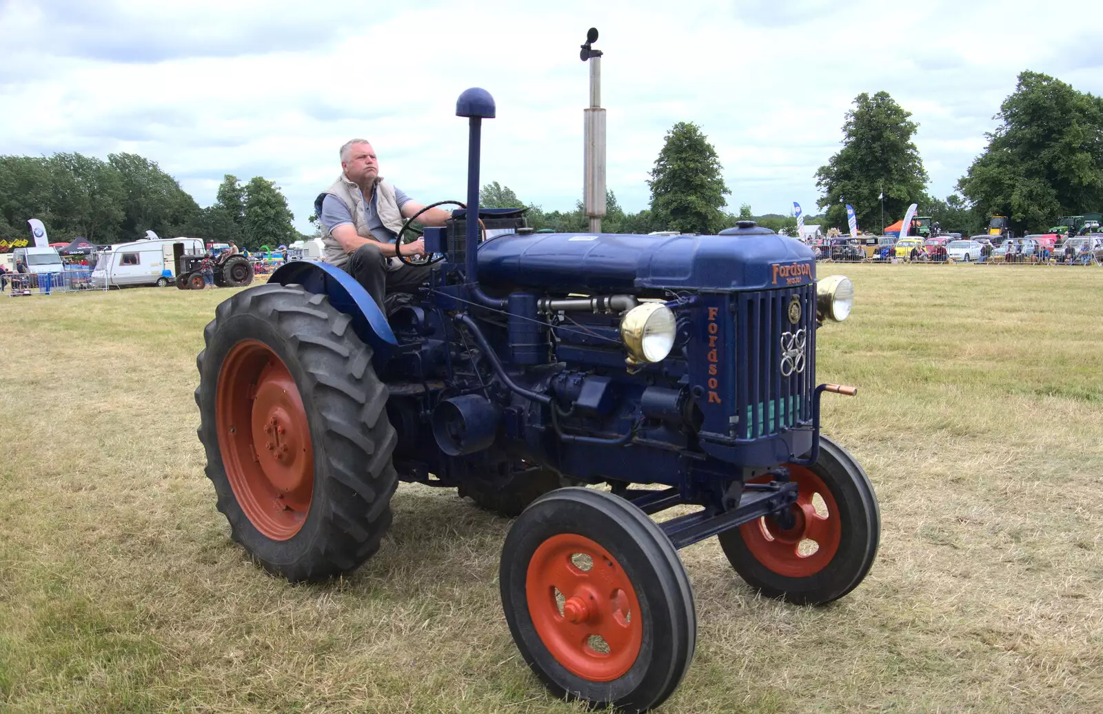 A happy tractor driver, from The Formerly-Known-As-The-Eye-Show, Palgrave, Suffolk - 17th June 2018