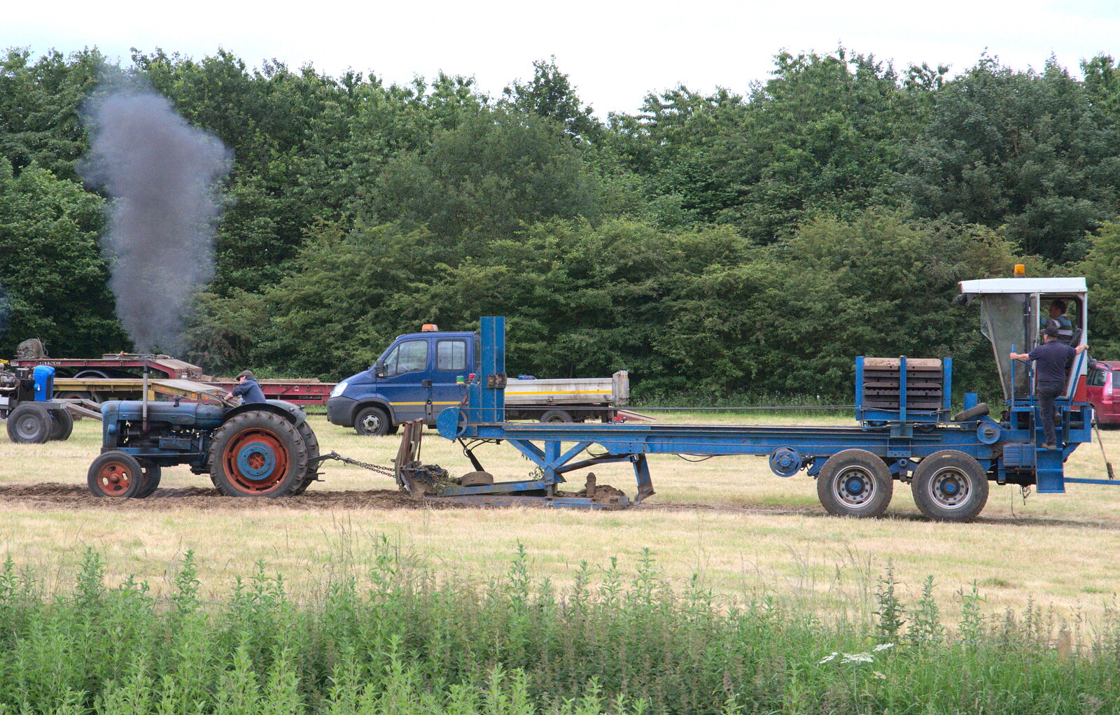 A bit of tractor pulling occurs from The Formerly-Known-As-The-Eye-Show, Palgrave, Suffolk - 17th June 2018