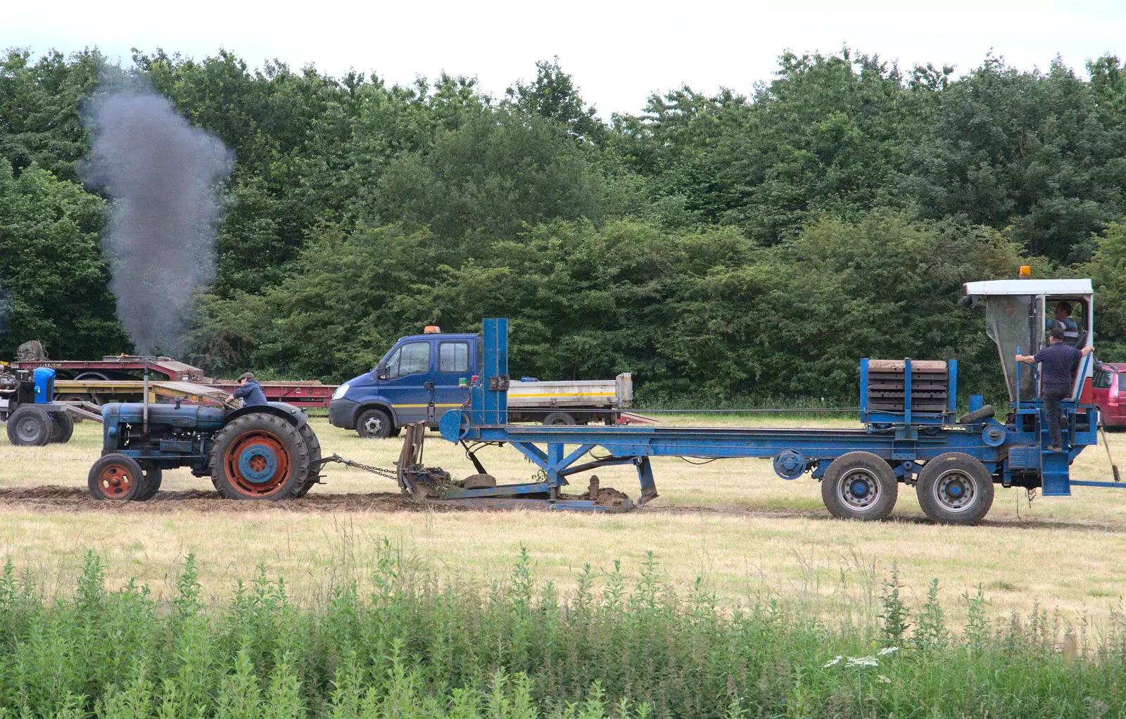 A bit of tractor pulling occurs, from The Formerly-Known-As-The-Eye-Show, Palgrave, Suffolk - 17th June 2018