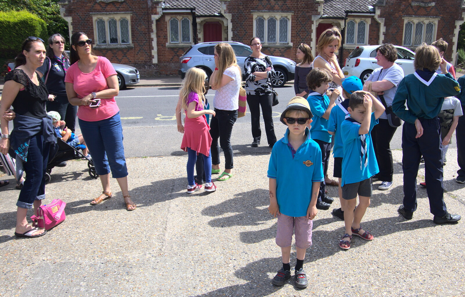 Harry looks grumpy as his Beavers group assembles from The Mayor Making Parade, Eye, Suffolk - 24th June 2018