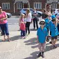 Harry looks grumpy as his Beavers group assembles, The Mayor Making Parade, Eye, Suffolk - 24th June 2018