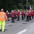 A marshall keeps the band in check, The Mayor Making Parade, Eye, Suffolk - 24th June 2018