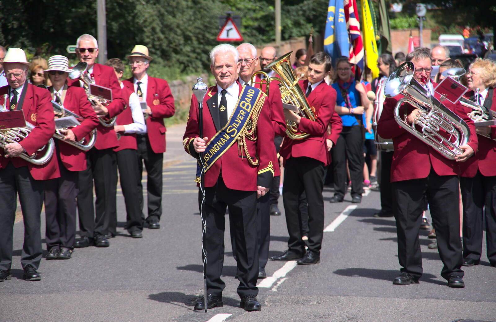Terry gets ready to lead the GSB off from The Mayor Making Parade, Eye, Suffolk - 24th June 2018