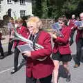 A euphonium player gives the hairy eyeball, The Mayor Making Parade, Eye, Suffolk - 24th June 2018