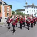 The band passes the war memorial, The Mayor Making Parade, Eye, Suffolk - 24th June 2018