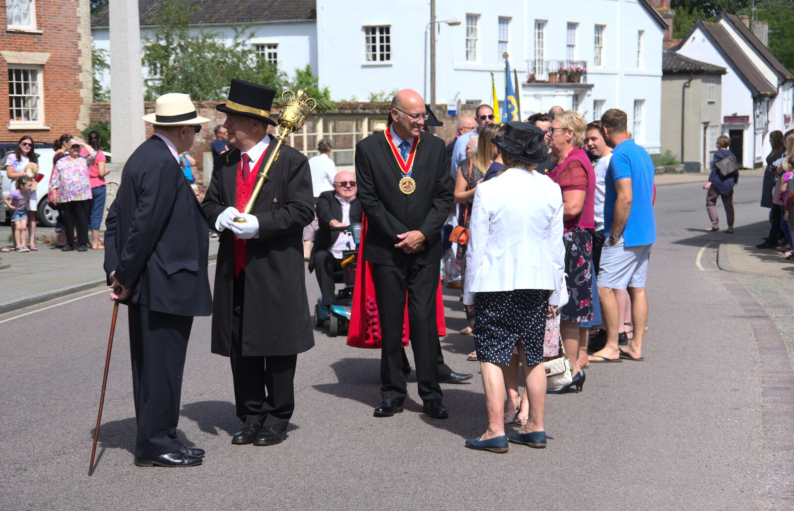 More chatting before the parade moves off from The Mayor Making Parade, Eye, Suffolk - 24th June 2018