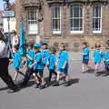 Harry waves discreetly from the pack of Beavers, The Mayor Making Parade, Eye, Suffolk - 24th June 2018