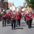 The silver band heads up Church Street, The Mayor Making Parade, Eye, Suffolk - 24th June 2018
