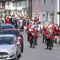 The parade marches up Church Street, The Mayor Making Parade, Eye, Suffolk - 24th June 2018