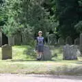 Fred lurks in the graveyard, The Mayor Making Parade, Eye, Suffolk - 24th June 2018