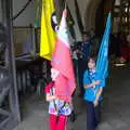 The flag bearers come out after the service, The Mayor Making Parade, Eye, Suffolk - 24th June 2018