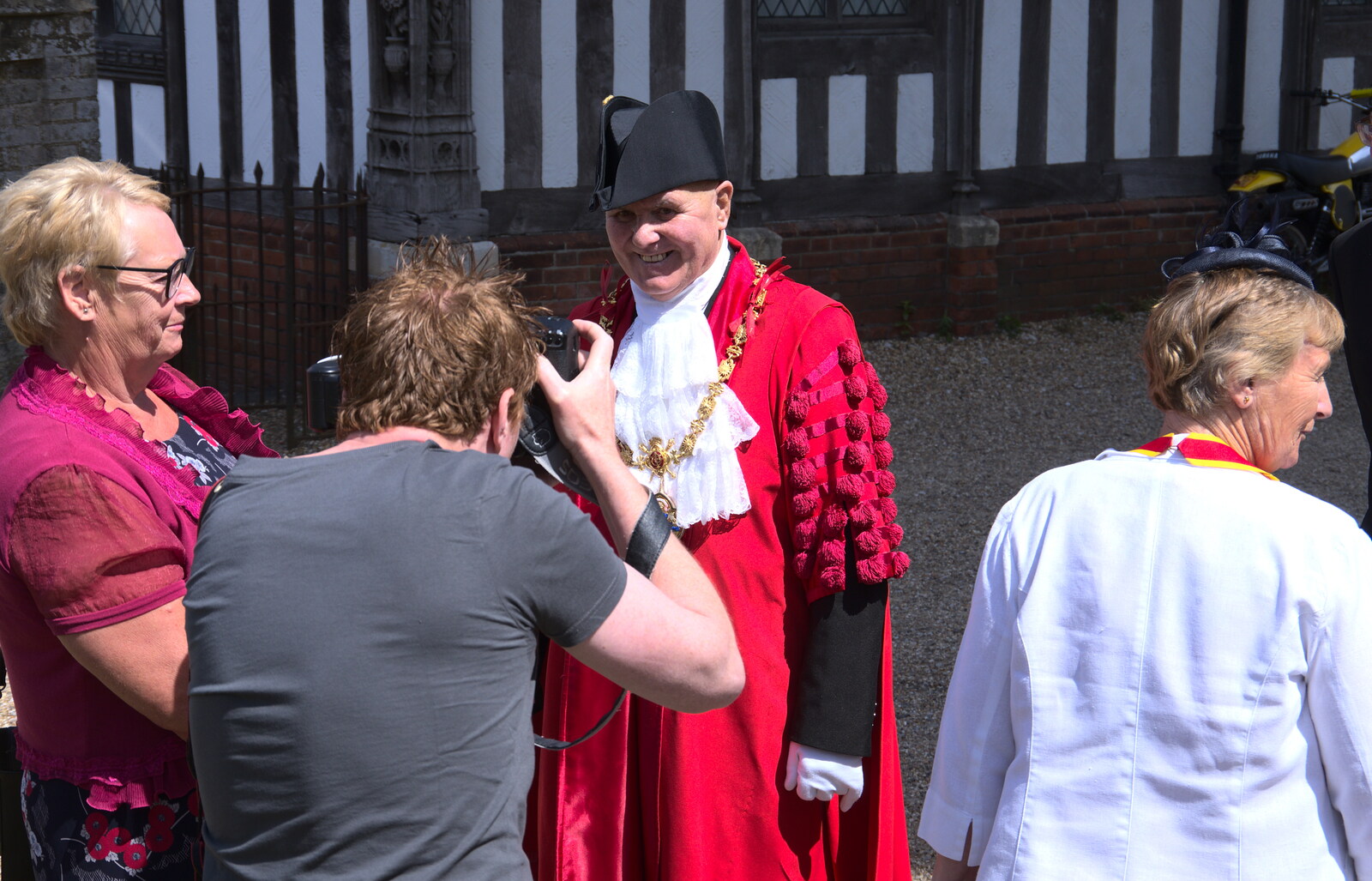 A photo of the mayor is taken from The Mayor Making Parade, Eye, Suffolk - 24th June 2018