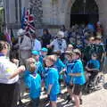 The Beavers mill around outside the church, The Mayor Making Parade, Eye, Suffolk - 24th June 2018