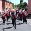 Terry leads the band up Castle Street, The Mayor Making Parade, Eye, Suffolk - 24th June 2018