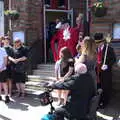 The mayor gives the Scouting Salute to the parade, The Mayor Making Parade, Eye, Suffolk - 24th June 2018