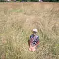 Fred's found a nest in the long grass, A Village Hog Roast, Little Green, Thrandeston, Suffolk - 24th June 2018