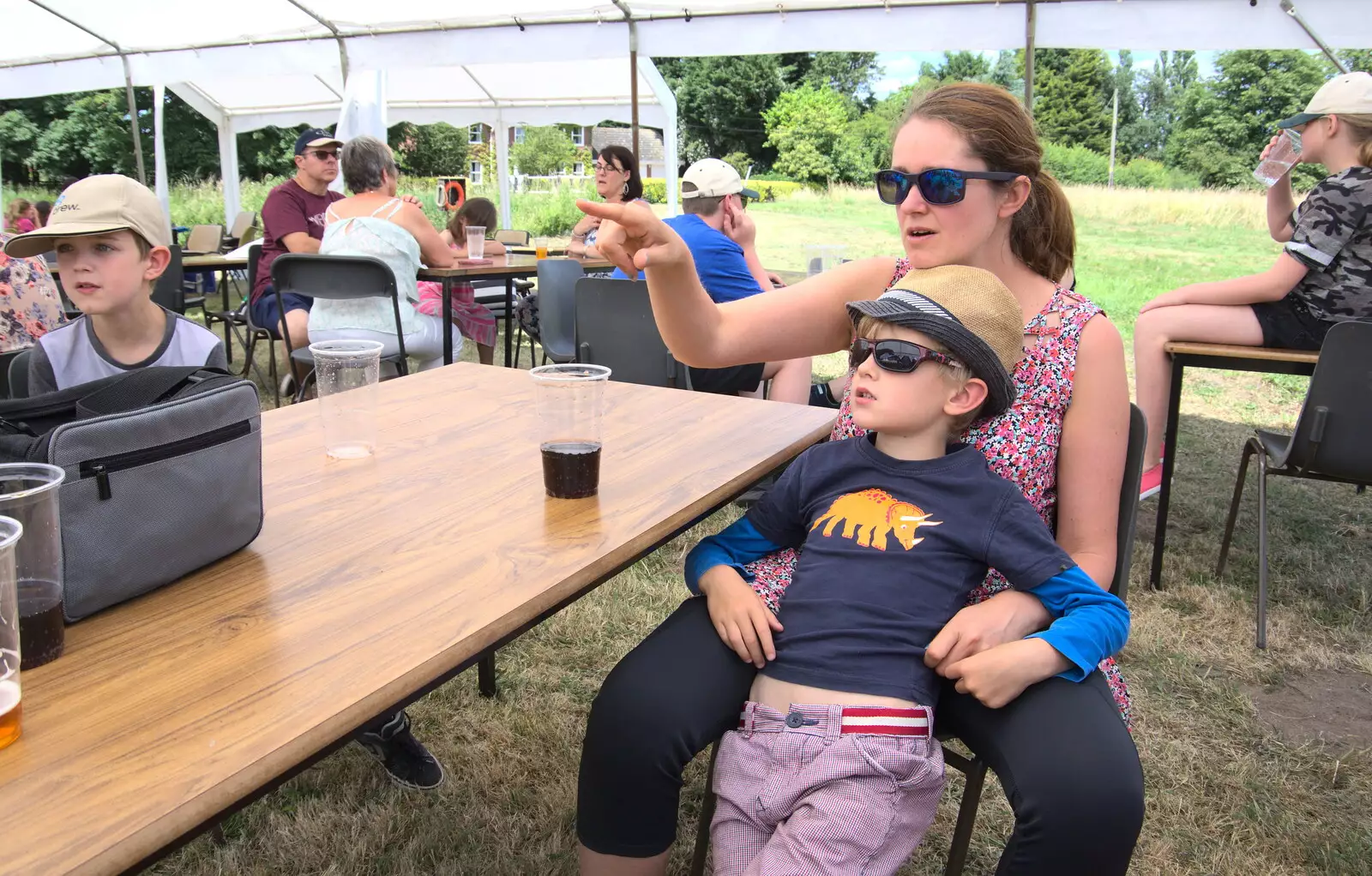 Isobel and Harry, from A Village Hog Roast, Little Green, Thrandeston, Suffolk - 24th June 2018