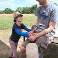 Harry hassles The Boy Phil, A Village Hog Roast, Little Green, Thrandeston, Suffolk - 24th June 2018