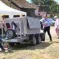 The Hog trailer arrives, A Village Hog Roast, Little Green, Thrandeston, Suffolk - 24th June 2018