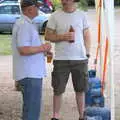 Ian and Paulio chat, A Village Hog Roast, Little Green, Thrandeston, Suffolk - 24th June 2018