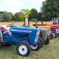 A line of tractors, A Village Hog Roast, Little Green, Thrandeston, Suffolk - 24th June 2018