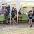 Harry scores some pudding, A Village Hog Roast, Little Green, Thrandeston, Suffolk - 24th June 2018