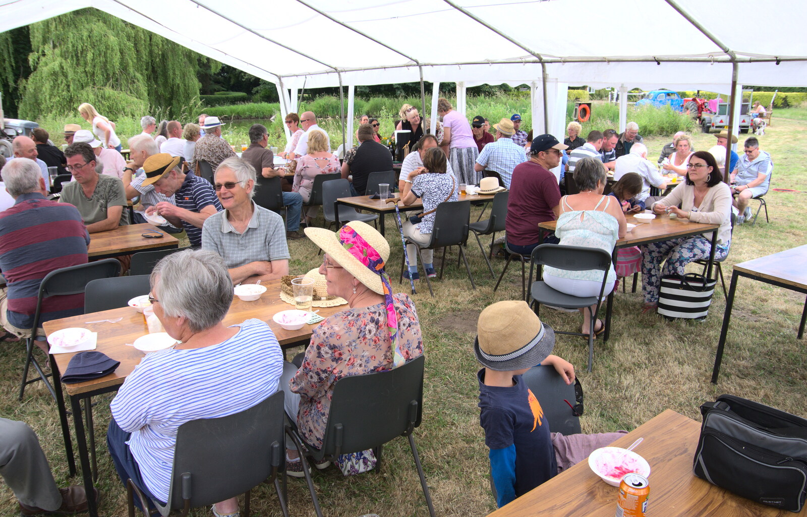 The tent has filled up from A Village Hog Roast, Little Green, Thrandeston, Suffolk - 24th June 2018