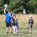 Matthew towers above the others, A Village Hog Roast, Little Green, Thrandeston, Suffolk - 24th June 2018