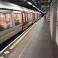 The tube pulls into Liverpool Street Underground, A SwiftKey Lunch, Porchester Place,  Edgware Road, London - 27th June 2018