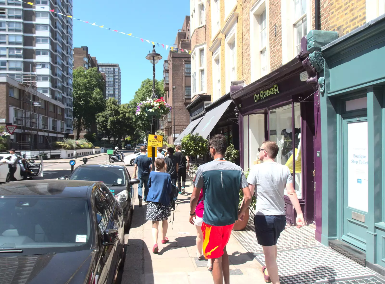 Heading back to the office, from A SwiftKey Lunch, Porchester Place,  Edgware Road, London - 27th June 2018