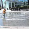 Jess runs through the fountain, A SwiftKey Lunch, Porchester Place,  Edgware Road, London - 27th June 2018