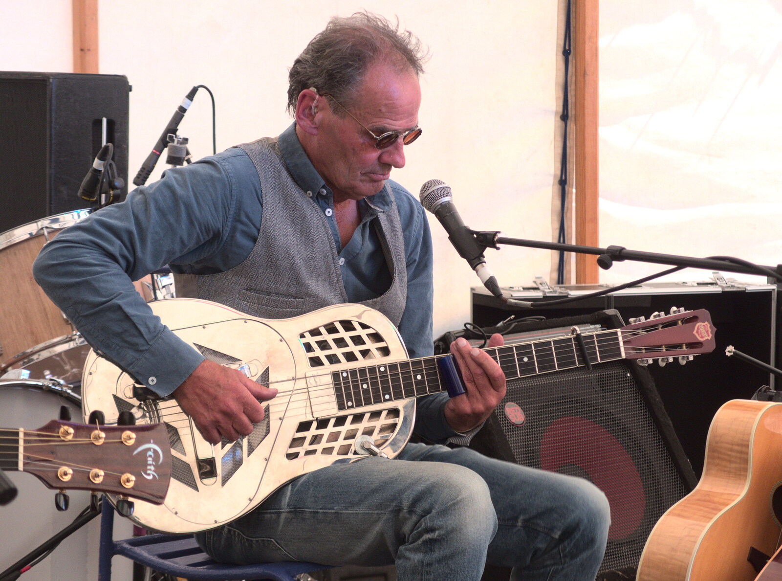 A big resonator guitar from WoW Festival, Burston, Norfolk - 29th June - 1st July 2018