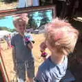 Harry looks in a mirror, WoW Festival, Burston, Norfolk - 29th June - 1st July 2018