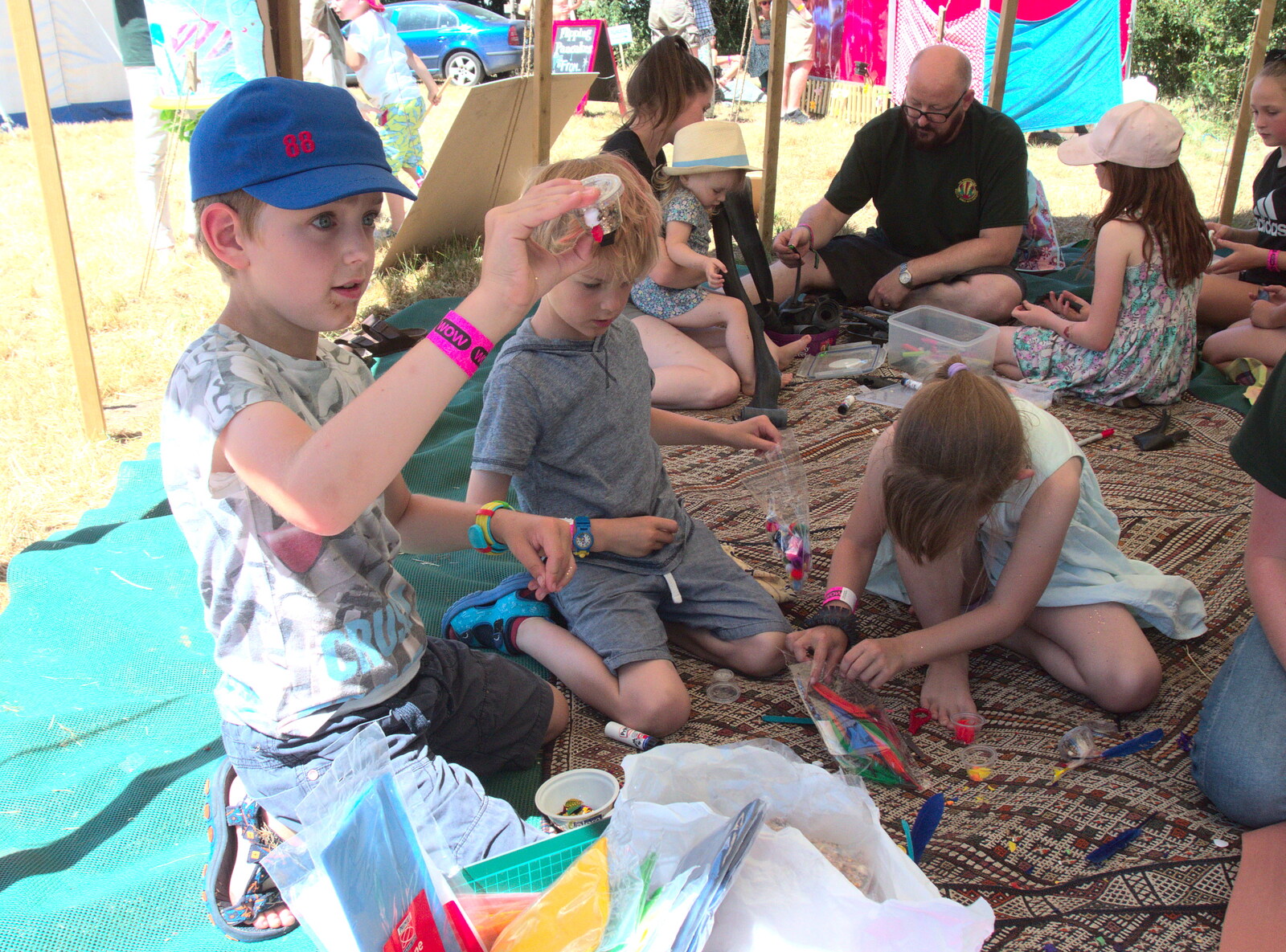 Fred and Harry are doing crafts from WoW Festival, Burston, Norfolk - 29th June - 1st July 2018