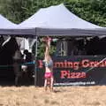 Someone's excited for pizza, so they do a handstand, WoW Festival, Burston, Norfolk - 29th June - 1st July 2018