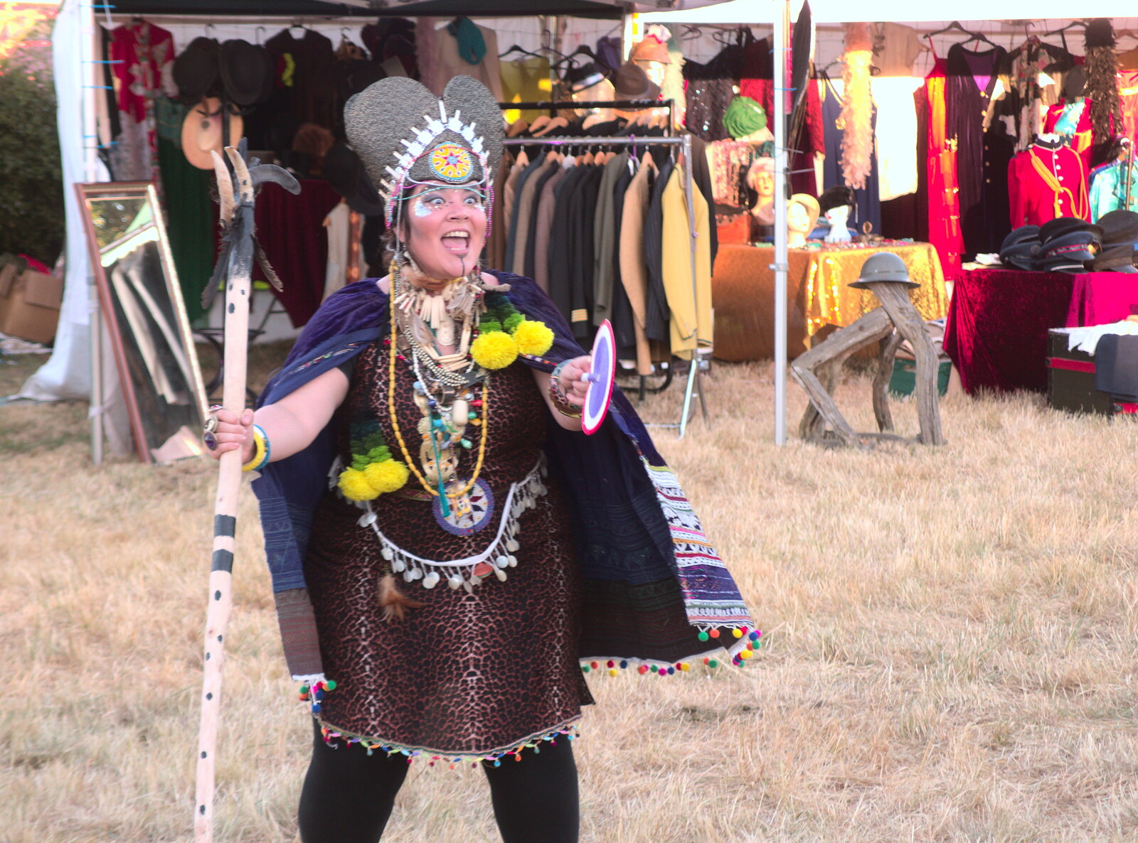 More crazy Mexican/Inca action from WoW Festival, Burston, Norfolk - 29th June - 1st July 2018