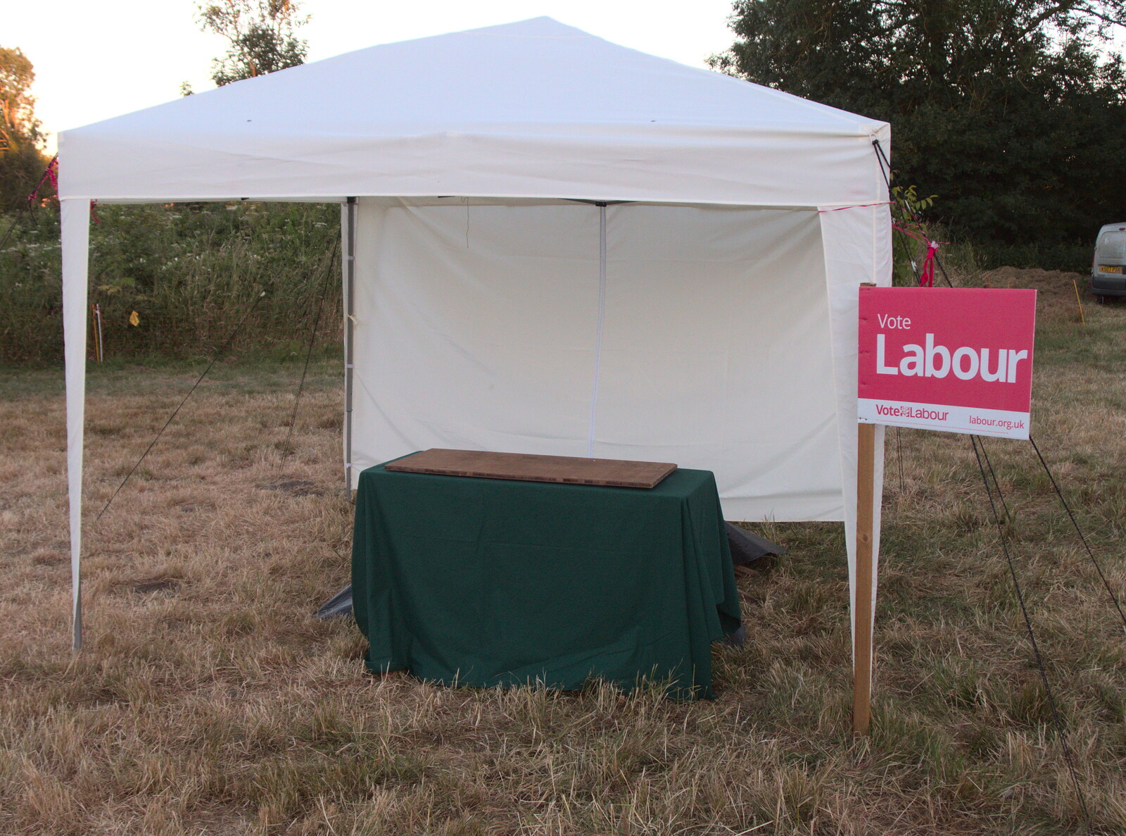 The 'vote Labour' tent isn't very busy from WoW Festival, Burston, Norfolk - 29th June - 1st July 2018