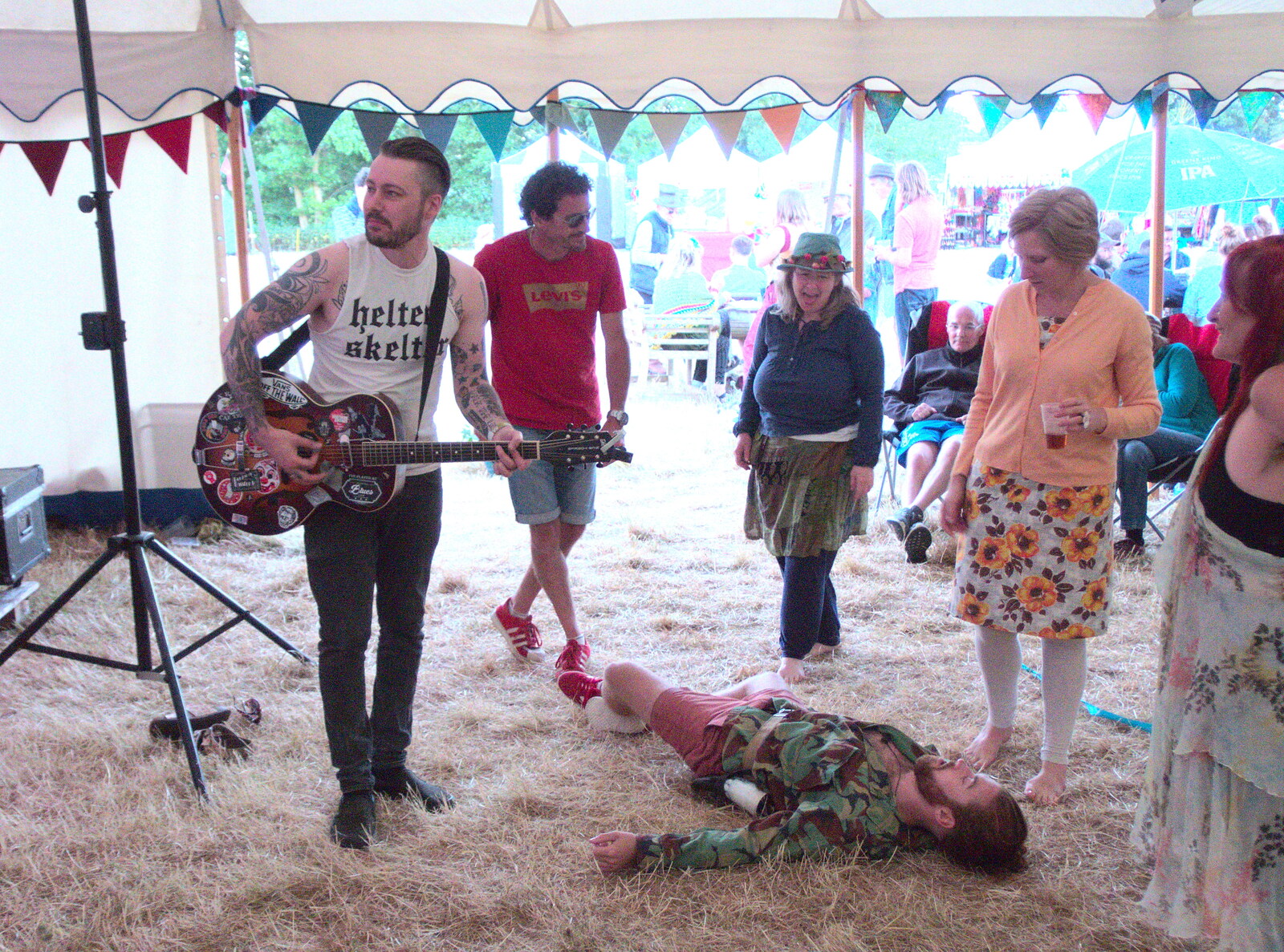 Somebody's clearly had enough from WoW Festival, Burston, Norfolk - 29th June - 1st July 2018