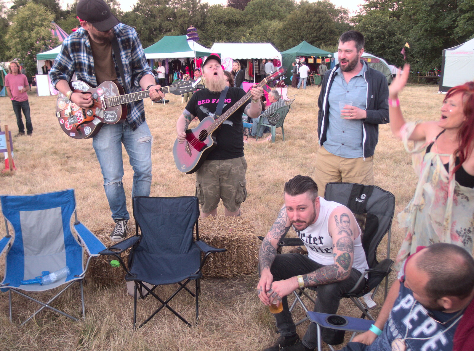 The band takes its encore outside from WoW Festival, Burston, Norfolk - 29th June - 1st July 2018