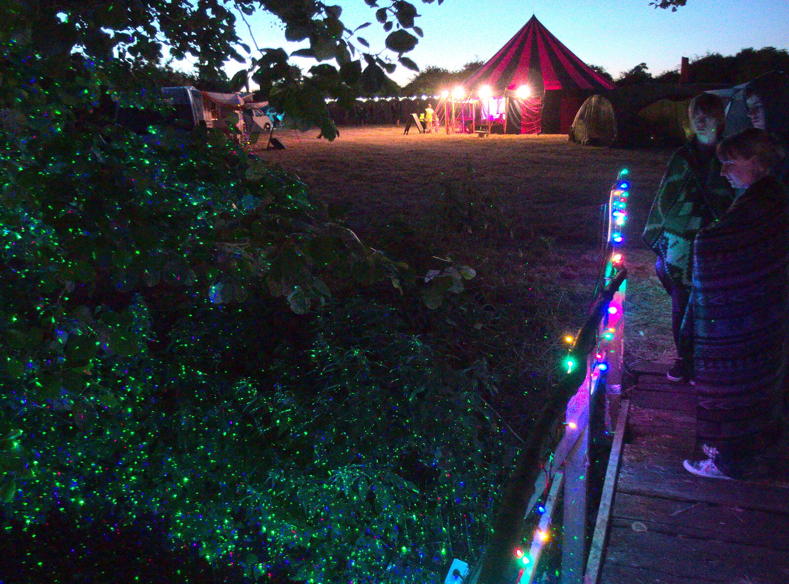 Lights in the trees, like fireflies from WoW Festival, Burston, Norfolk - 29th June - 1st July 2018