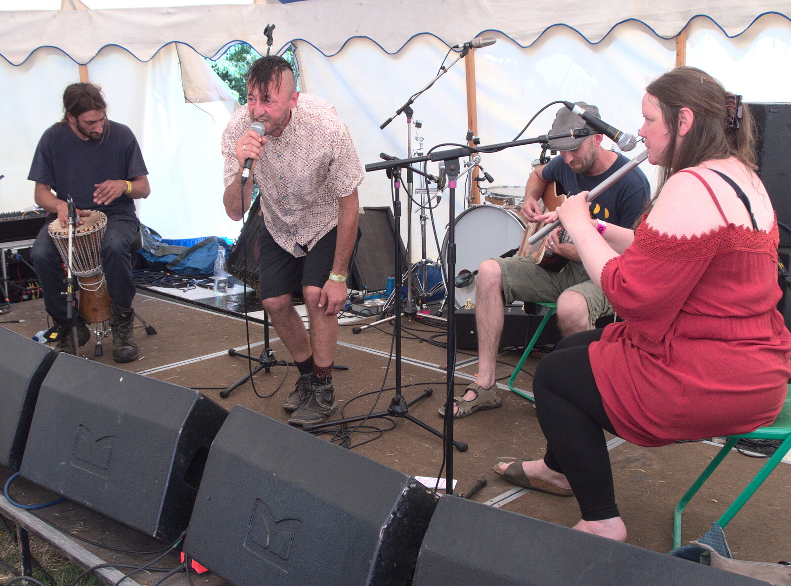 Spoken-word/beat poetry and the band Wendsum from WoW Festival, Burston, Norfolk - 29th June - 1st July 2018