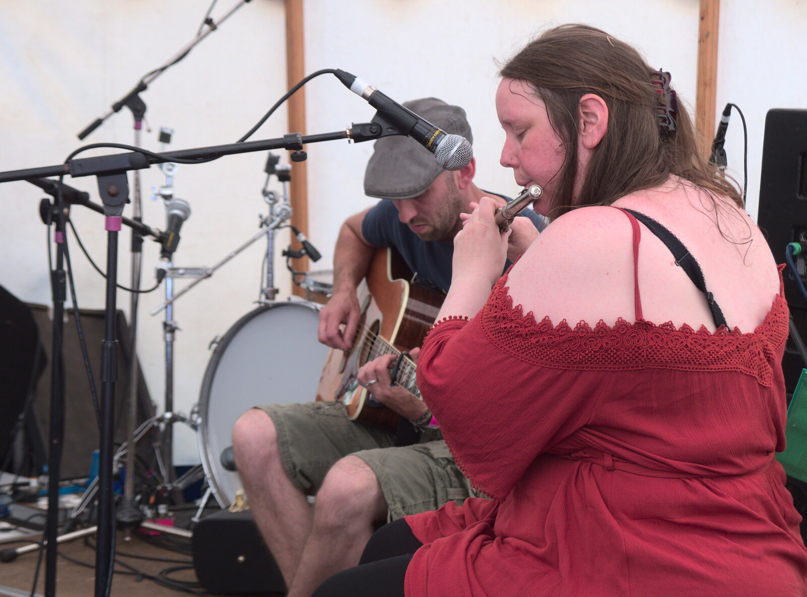Guitar and flute from WoW Festival, Burston, Norfolk - 29th June - 1st July 2018