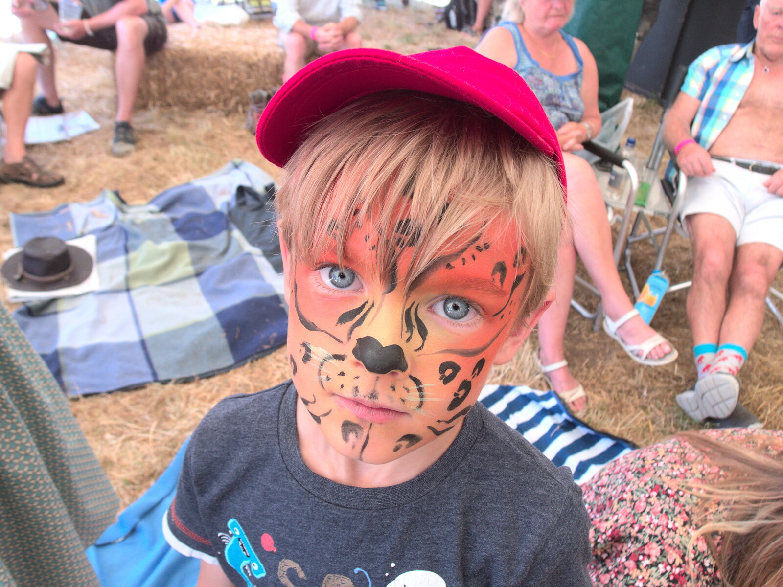 Harry's had a face paint from WoW Festival, Burston, Norfolk - 29th June - 1st July 2018