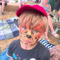 Harry's had a face paint, WoW Festival, Burston, Norfolk - 29th June - 1st July 2018