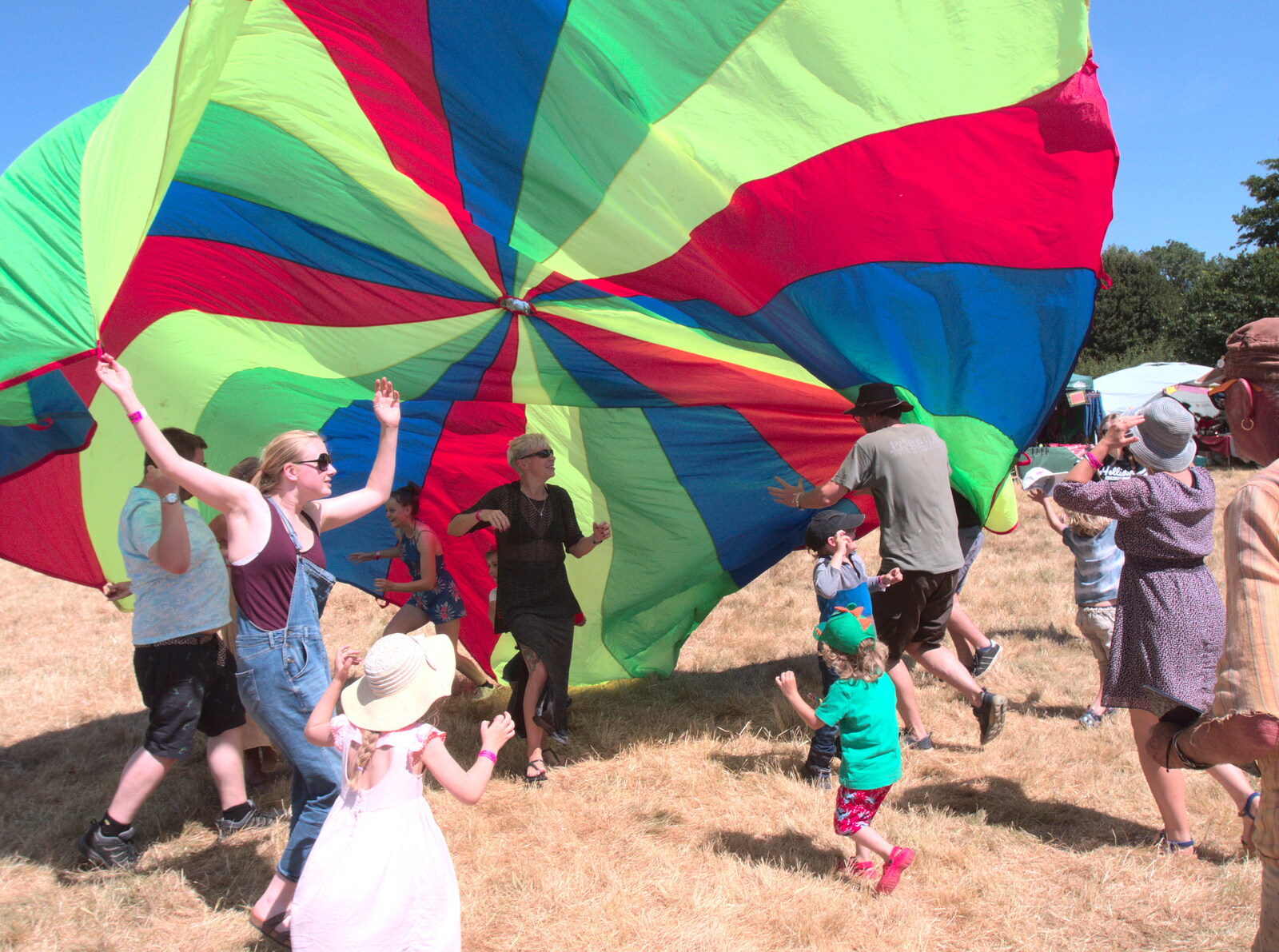 The parachute nearly takes off from WoW Festival, Burston, Norfolk - 29th June - 1st July 2018