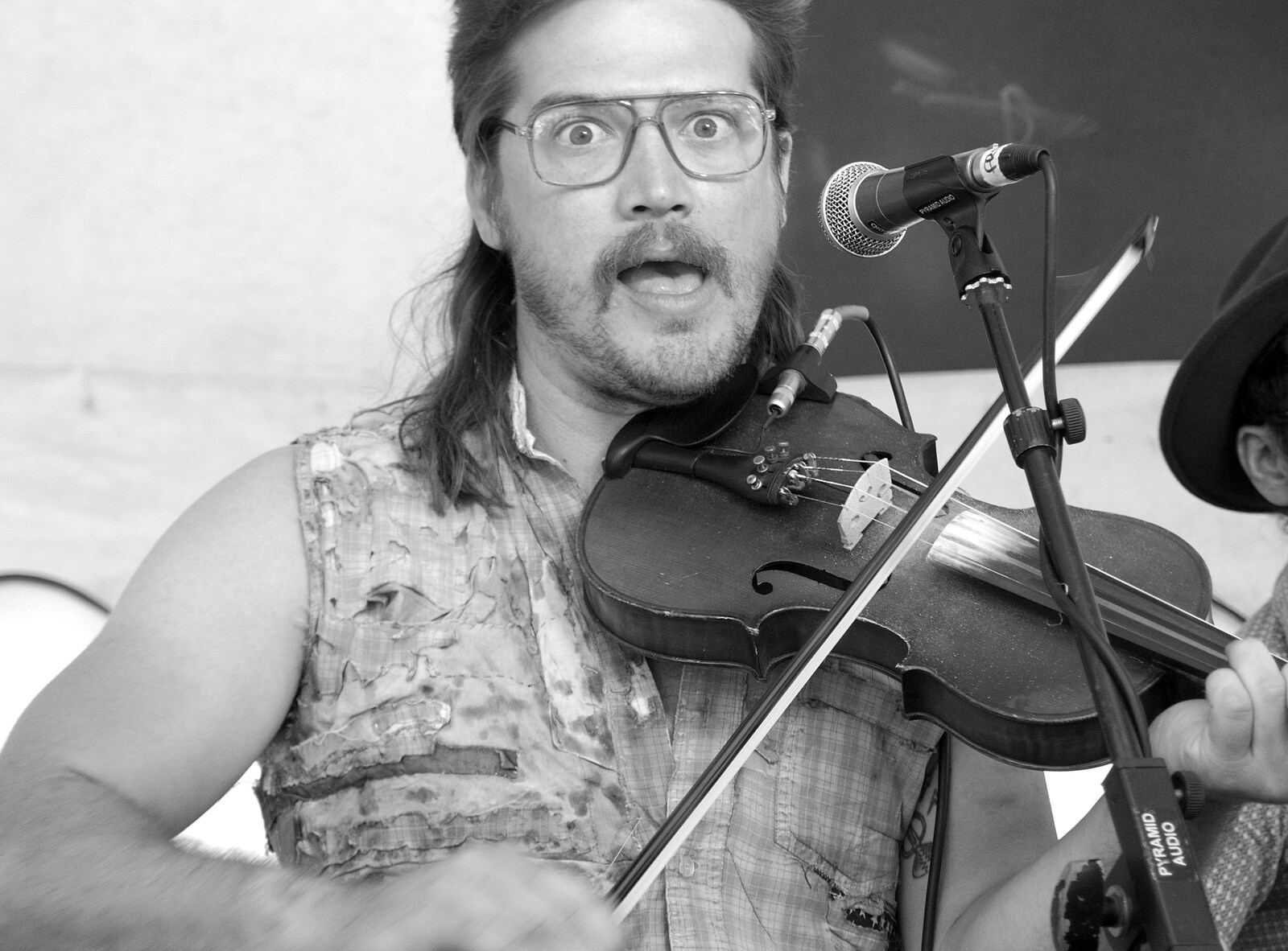 Bobby Fitzgerald on fiddle from WoW Festival, Burston, Norfolk - 29th June - 1st July 2018