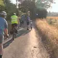 Alan and Marc cycle past, The BSCC Rides to Star Wing Beer Festival, Redgrave, Suffolk - 12th July 2018