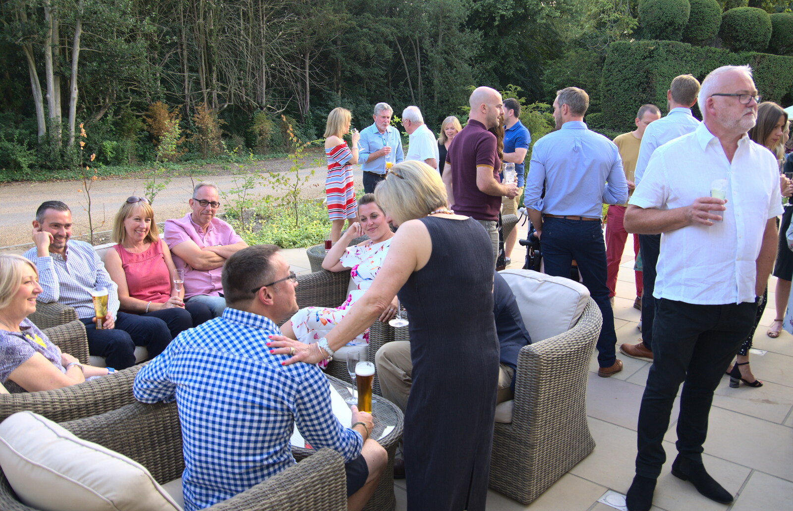 Patio party from An Oaksmere Party, Brome, Suffolk - 14th July 2018